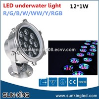 Low Voltage 12V 24V Green White Blue Projector Ip68 under Water Lamp LED Fountain Underwater Light 12W 18W