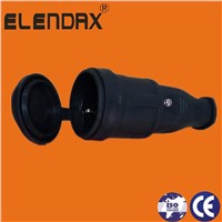 EU Standard Industrial Waterproof Rubber Plug Black Colour(P6061)
