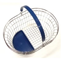 Metal Oval-Shaped Shopping Basket, Wire Basket