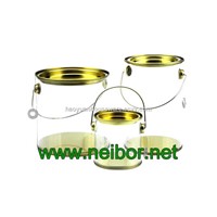 Cylindrical Shape Clear PVC PET Bucket Plastic Pail Round Tube with Tin Lid &amp;amp; Bottom