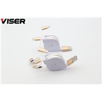 Factory Direct Wei Sheng VISER New Telescopic Data Cable Combo USB Apple Huawei