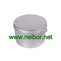 Silver Color Deep Drawn Seamless Candle Tin Jar with Spout Lid 90ml 100ml