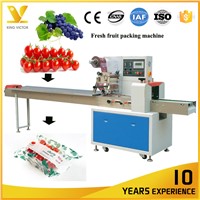 High Speed Pillow Flow Wrapping Vegetabe Fruit Packing Machine