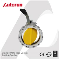 MANUAL OPERATED POWDER BUTTERFLY VALVE DOUBLE or SINGLE FLANGE
