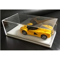 New Design Acrylic Model Car Display Box Perspex Toy Display Case W/ PU Bottom