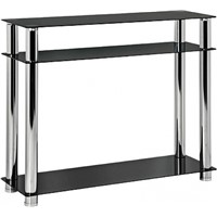 Black &amp; Clear Glass Console Table