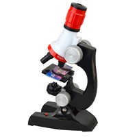 Kids Educational Microscope Kit Lab LED 100X-1200X Home School Educational Toy Gift for Kids Boys