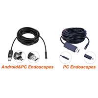 Android&amp;amp;PC Endoscopes with 5.5/7/10mm Camera &amp;amp; 1/1.5/2/3.5/5/7/10/15m Soft Tube