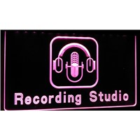 LS189-g Recording Studio Microphone Bar Neon Light Sign