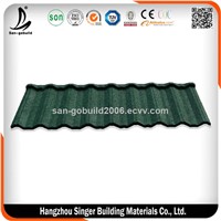 Hot Sale UV Resistant Construction Building Material for Villa House Roofing Color Stone Coated Step Metal Roof Tiles