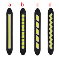 Car Styling 2pcs Daytime Running Lights Waterproof COB Day Time Working Lights Flexible LED DRL Driving Lamp