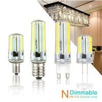 LED Light G9 G4 LED Bulb E11 E12 14 E17 G8 Dimmable Lamps 110V 220V Spotlight Bulbs 3014 SMD 64 152 Leds Sillcone Body