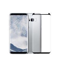 Case-Friendly S8 Glass Screen Protector Silk Printing Tempered Glass for Galaxy S8 Case-Compatible