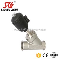 SS304 Air Operated Clamped Angle Seat Valve Fit for Milk Filling Machine