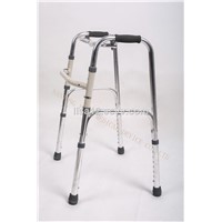 Aluminum Walking Frame with 2 Wheels &amp;amp; Plastic Hand for Grab Foldable Walking Aid Frame