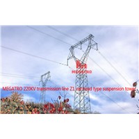 220KV Transmission Line Z1 Cat Head Type Suspension Tower