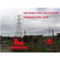132KV DOUBLE CIRCUIT ANGLE DEVIATION TRANSMISSION STEEL TOWER