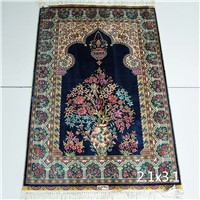 Floral Decorative Rug Wall Art Hanging Tapestry Persian Handmade Silk Rug