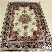 Persian Silk Carpet Price Handmade Kashmir Silk Rug Factory