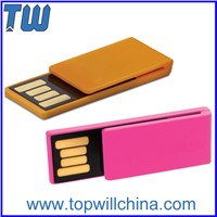 Office Plastic Paper Clip USB Flash Drive Pen Drive Slim Colorful Design