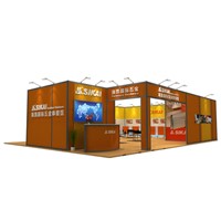 International Column Extrusion Prism Exhibition Stand Display Show Trade Fair Builder Producer Design with Exhibit Board