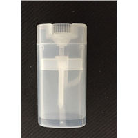 Transparent Natural Plastic Oval Body Deodorant Stick Tube Container