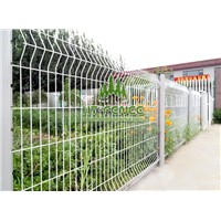 Welded Wire Panel Fence with Peach Post