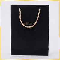 Promotional Elegant Apperance Sole Printing Three Stranded Rope Fancy Paper Gift Bag for Wholesale