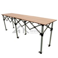 Folding Table with Wooden Top