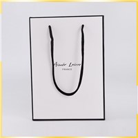 High-End Printing Custom Logo Exquisite &amp;amp; Small White Paper Bag by Factory
