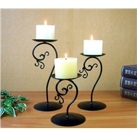 Set of Three Table Decoration Metal Candle Holders