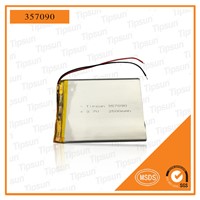 Customized Battery 3.7V 357090 2500mAh Polymer Lithium Battery Pack
