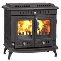 Double Door Wood Burning Free Standing Cast Iron Stove Fireplace for Sale WM703A