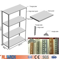 ALI RACKING Slotted Angle Steel Shelving with MDF Shelves Light Duty Shelving with Steel Shelf