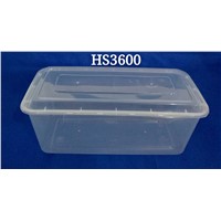 Rectangle 3600ml Disposable PP Plastic Microwave Safe Dinnerware with Inner Tray