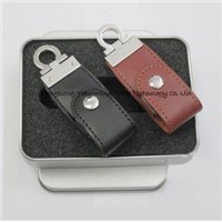 Hot Sale New Pen Drive Leather/Keychins Model USB 2.0 Memory Flash Stick Drive