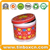Round Tin Box, Metal Tin Can (BR014)
