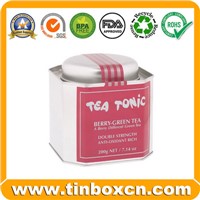 Tea Tin Box with Airtight Lid, Metal Tin Tea Caddy (BR1202)