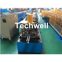 0-15m/Min Forming Speed, Chain Drive Transmission Guide Rail Roll Forming Machine with Hydraulic Punching Device