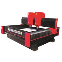 2017 New Dual Head Stone Marble Granite Carving CNC Router for Sale with Water Tank