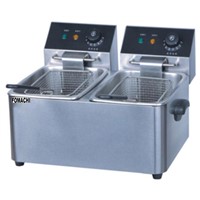 Counter Top Electric Deep Fryer 2 Tank 2 Basket All S/S Body Electric Fryer FMX-WE263C