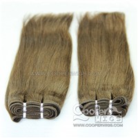 Cooperwigs Yaki Straight Hair Brazilian Weave Bundles Human Hair Extensions