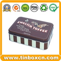 Rectangular Chocolate Tin Box, Metal Food Tin Container (BR512)