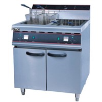 Electric Fryer with Cabinet All Stainless Steel Body 2 Tank 4 Basket Electric Fryer FMX-WE279B