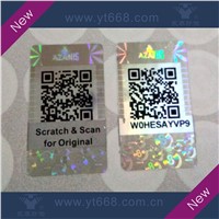 2D Barcode Sticker, Scratch off Security Label