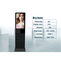 Retail Industry Vertical HD TFT 22 Inch POP Display Touch Screen Smart Kiosk