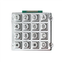 Numeric Zinc Alloy Metal 4x4 Matrix Design Keypad