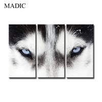 Canvas Wall Art Home Decor 3 Piece Oil Painting of Wolf Digital Canvas Prints Pictures