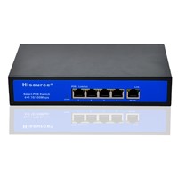 Hisource CCTV Accessory 4 Port POE Switch for IP Camera NVR