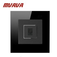 MVAVA CE BS Approved Sound Light Sensor Switch Luxury Black Crystal Glass 500-800W Sound &amp;amp; Light Control Switch